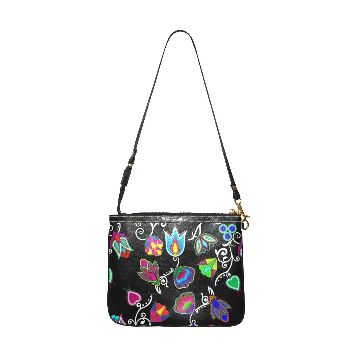 Indigenous Paisley Black Small Shoulder Bag