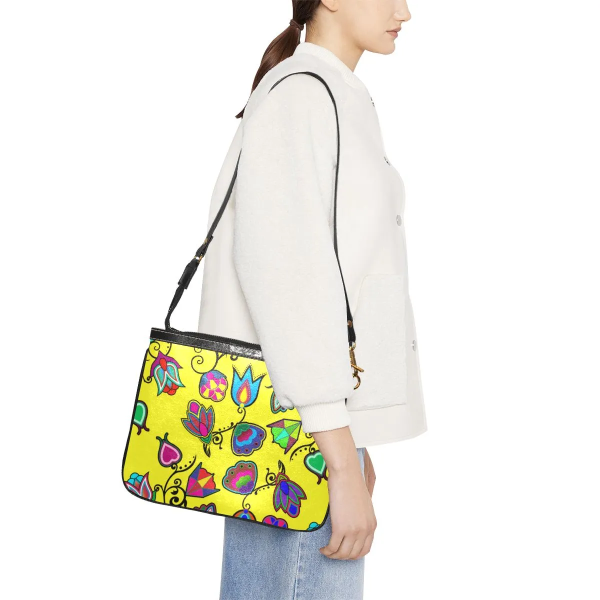 Indigenous Paisley Yellow Small Shoulder Bag