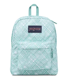 JANSPORT Superbreak Backpack - Aqua Dash Jagged Plaid