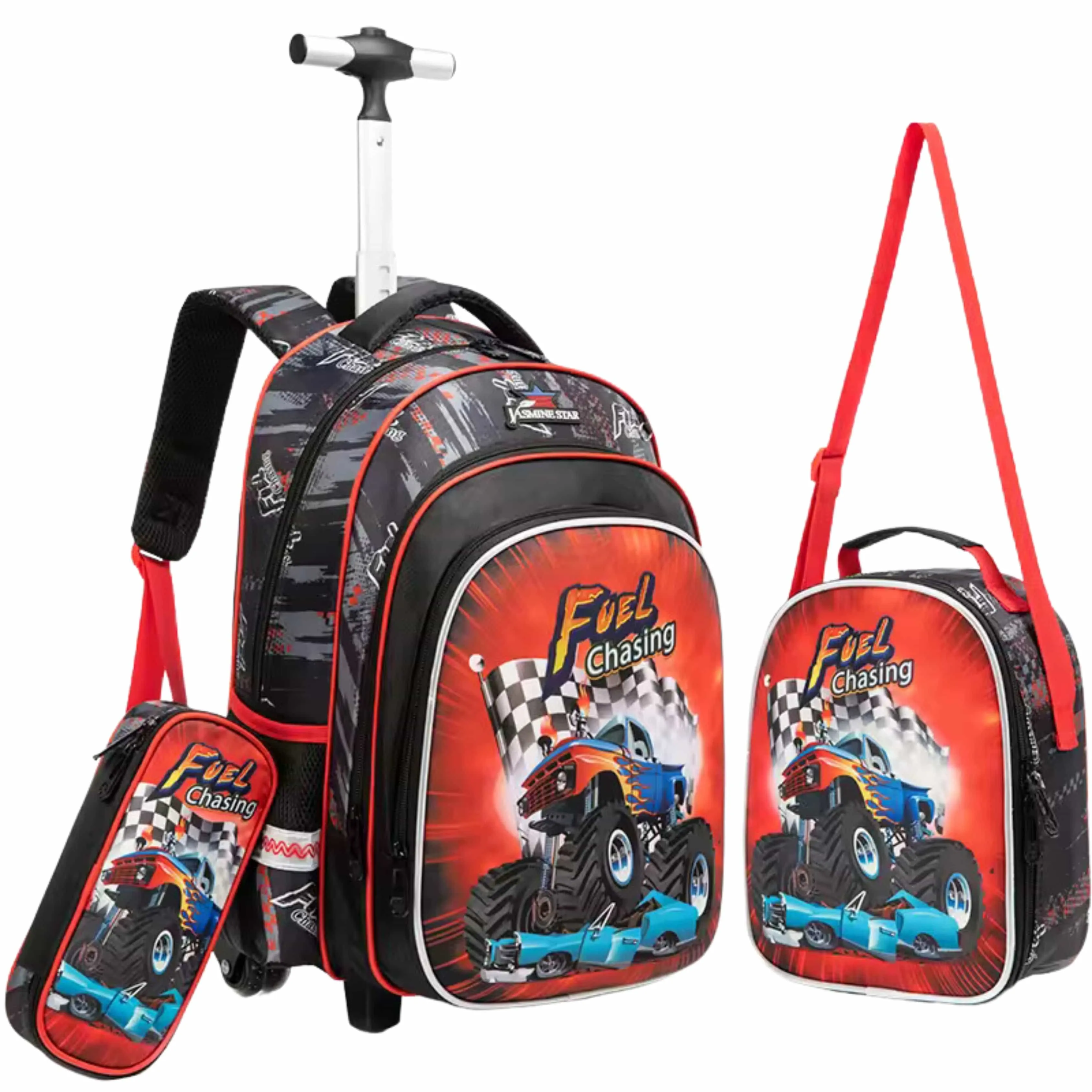 JASMINESTAR - Monster truck trolly school bag