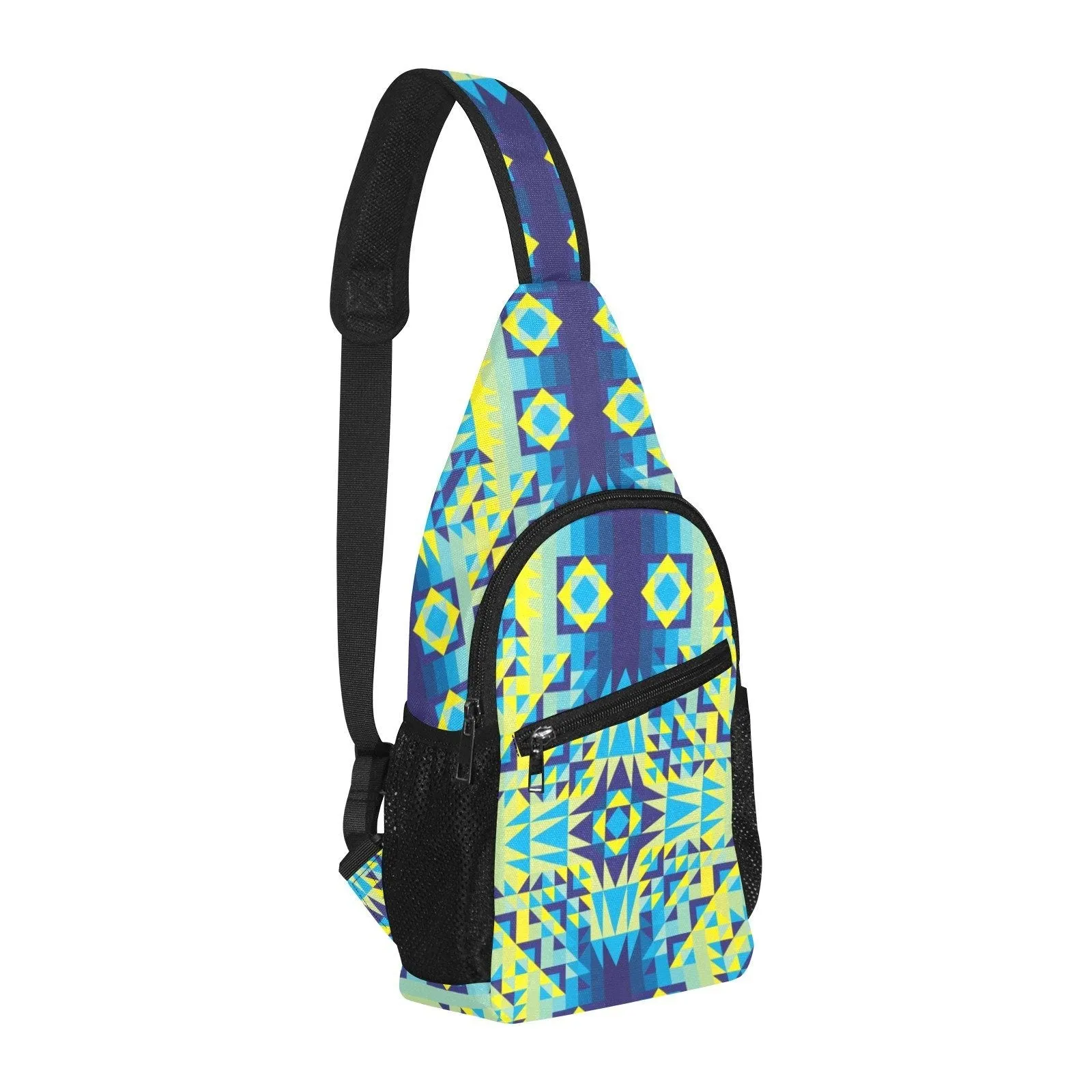 Kaleidoscope Jaune Bleu Chest Bag