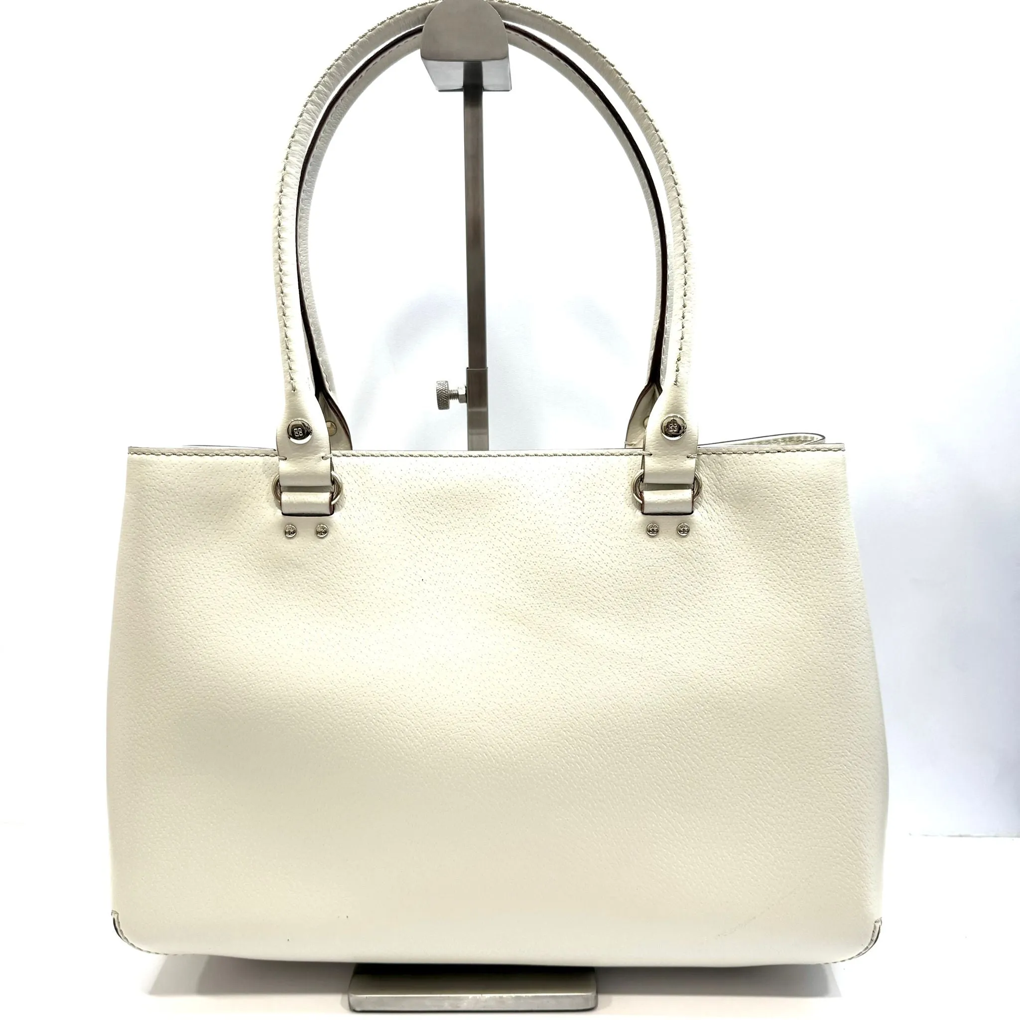 Kate Spade Cream Leather Tote Bag