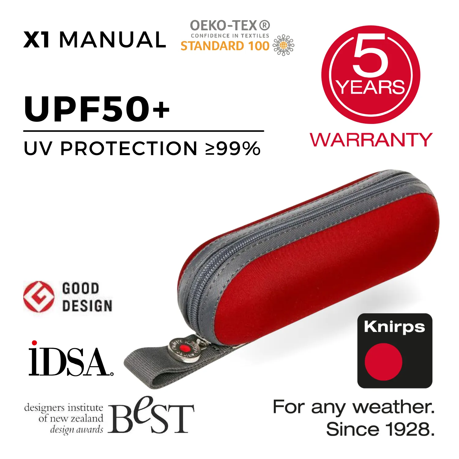 Knirps X1 Manual Umbrella (UV Protection)