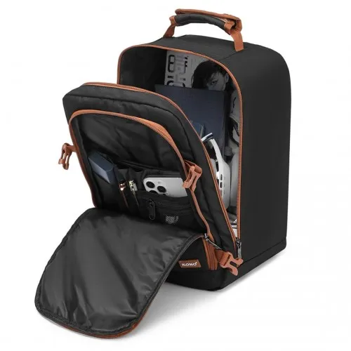 Kono Lightweight Cabin Bag Travel Business Backpack - Black And Brown | Versatile & Durable