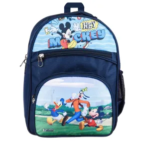 Kuber Industries Disney Hey Mickey School Bags | Kids School Bags | Student Bookbag | Travel Backpack | School Bag for Girls & Boys | School Bag with 4 Compartments | Navy Blue