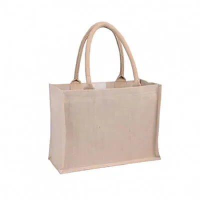 Laminated Jute Bag with Velcro