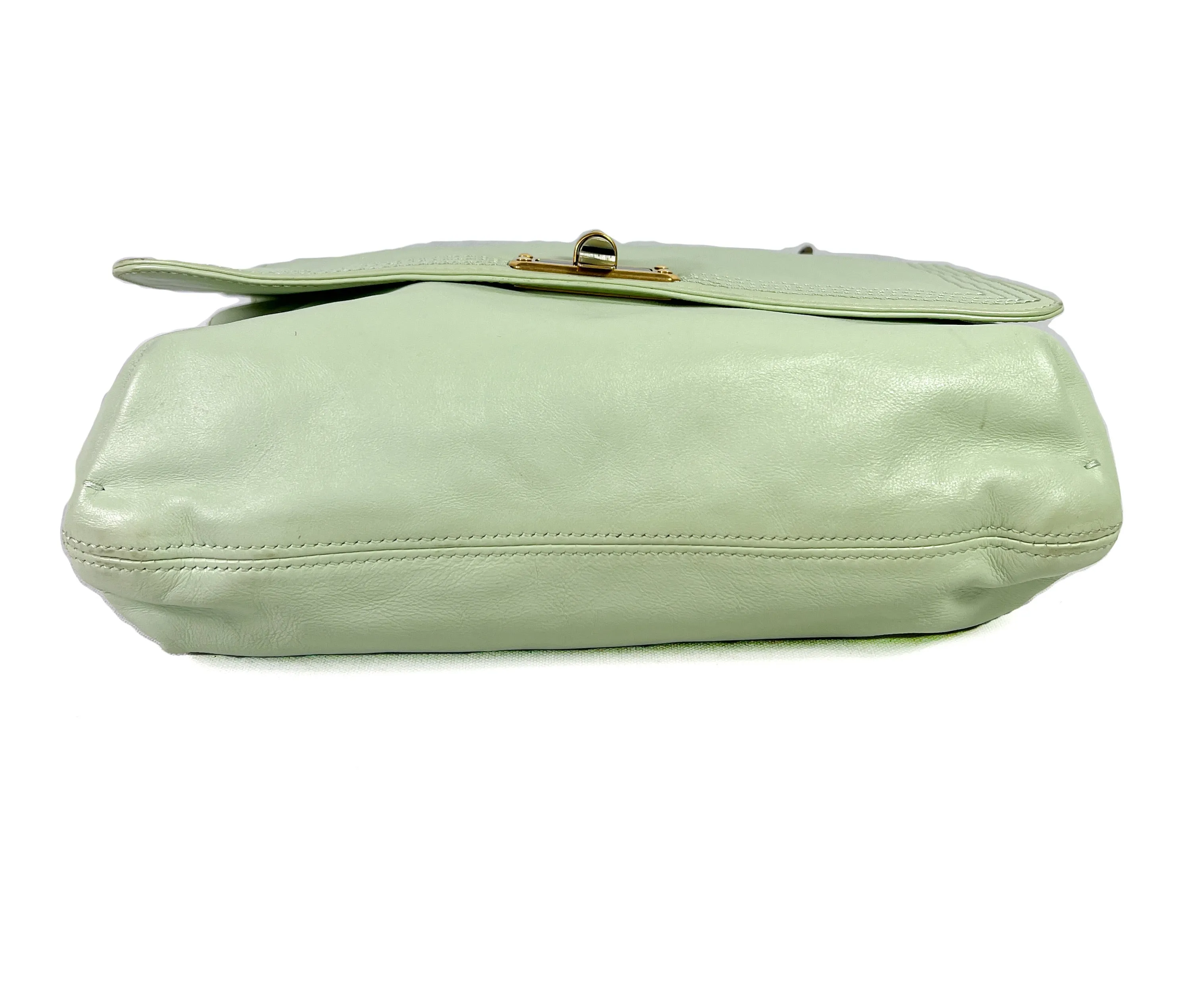 Lanvin mint green leather Happy shoulder bag