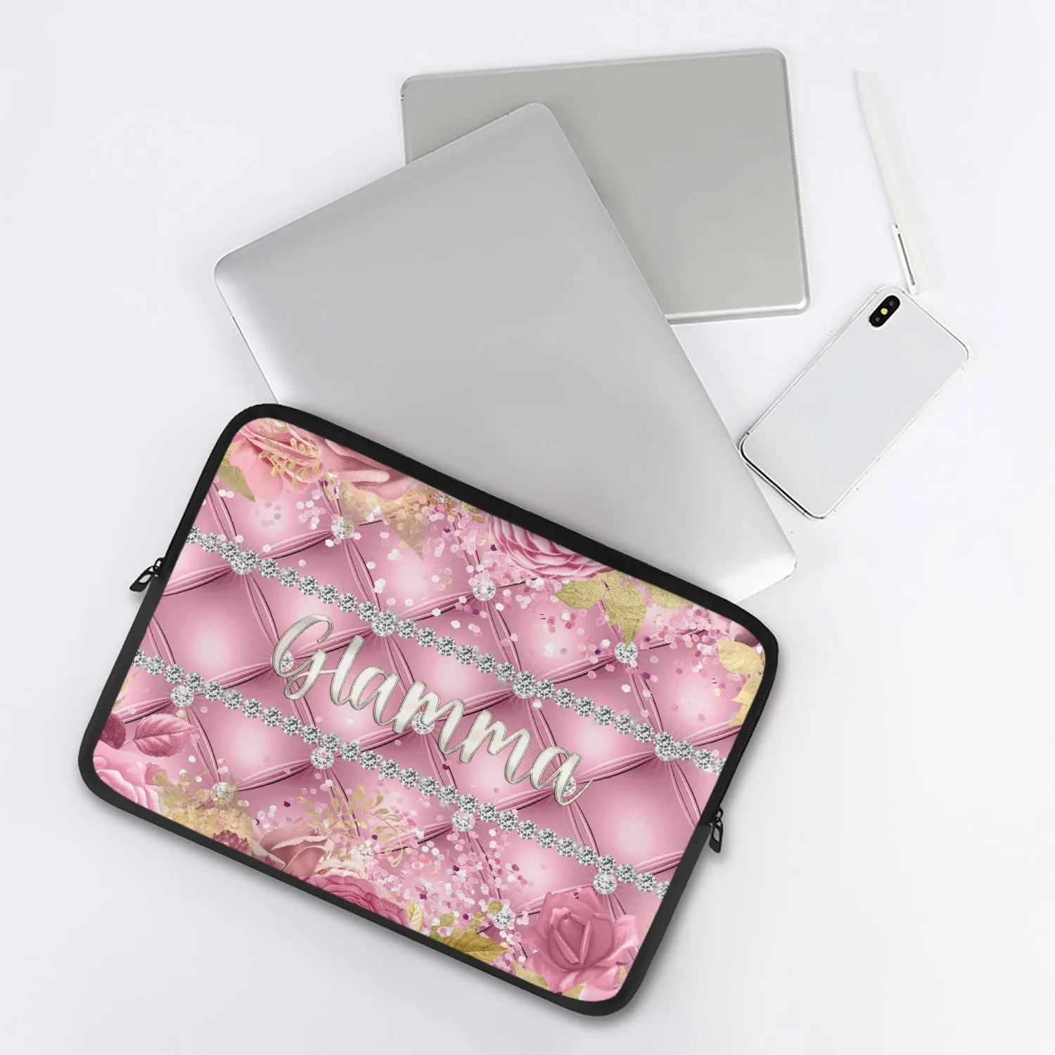 Laptop Sleeve - without handles - Pink Floral - Glamma