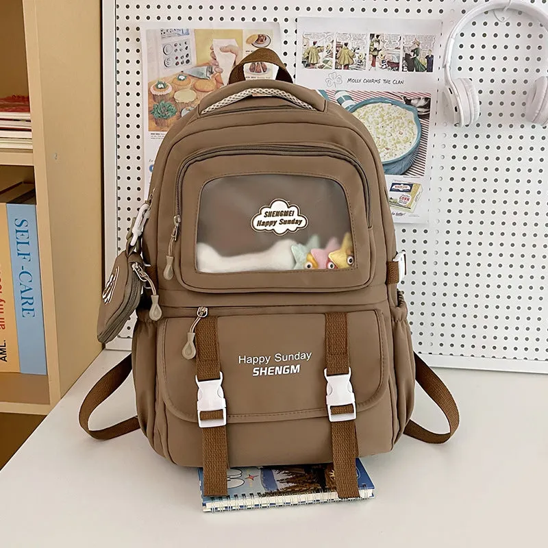 Large Capacity Schoolbag Junior High School Girl High School Student Good-looking Ins Japanese Minority Cute Girl Backpack Female