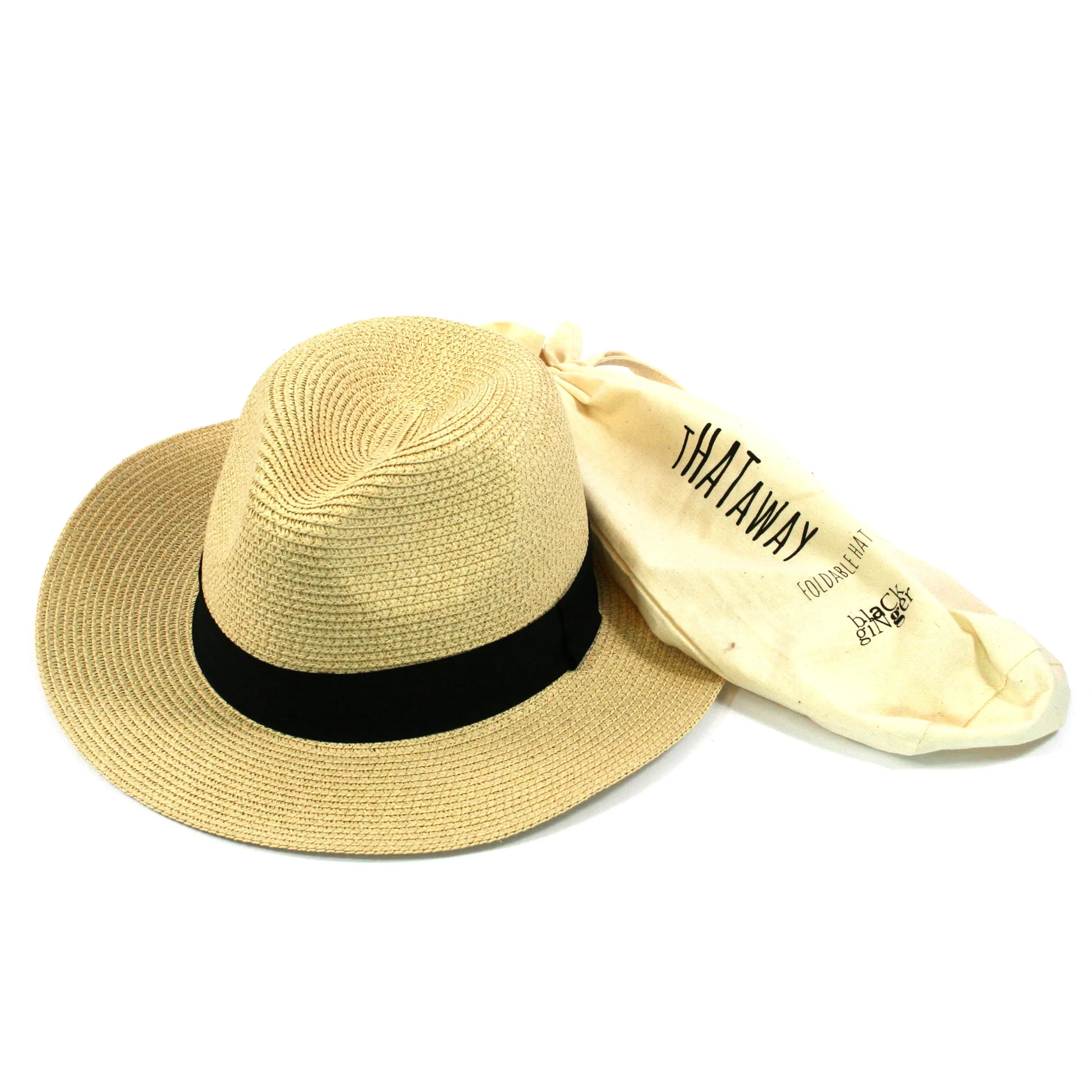 Large Folding Travel Panama Sun Hat (59cm)