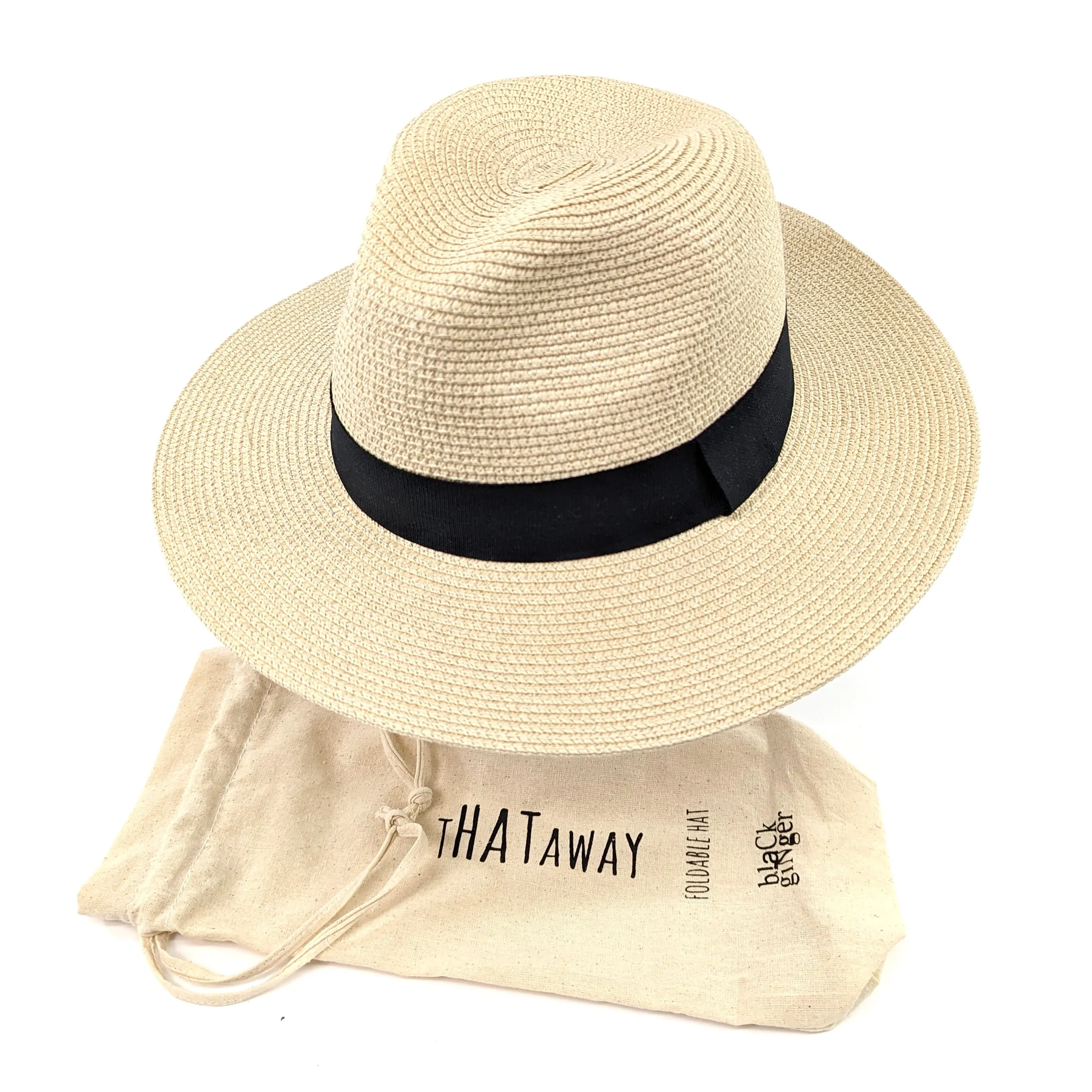 Large Folding Travel Panama Sun Hat (59cm)