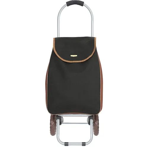 Light Weight 2 Wheel Expandable Shopping Trolley With Oval Handle