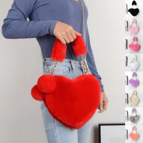 Love Bags Soft Plush Women Party Bag