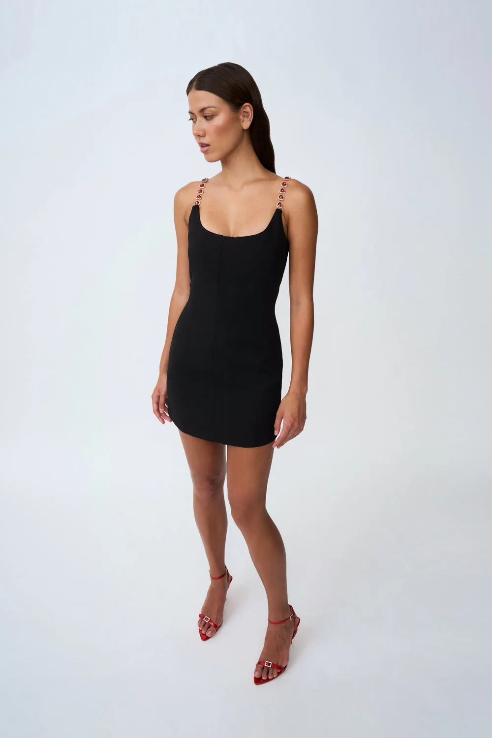 Love Chain Mini Dress - Black