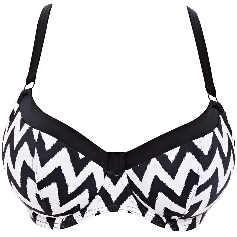 Making Waves Sweetheart Black White Bikini Top - Freya Swim