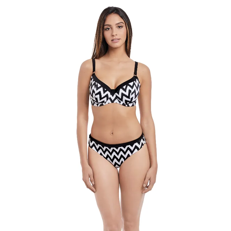 Making Waves Sweetheart Black White Bikini Top - Freya Swim