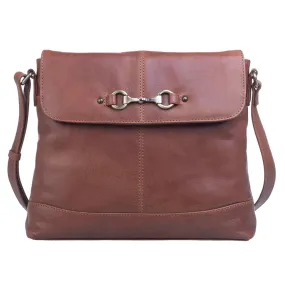 Mala Leather Tan Steed Cross Body Bag