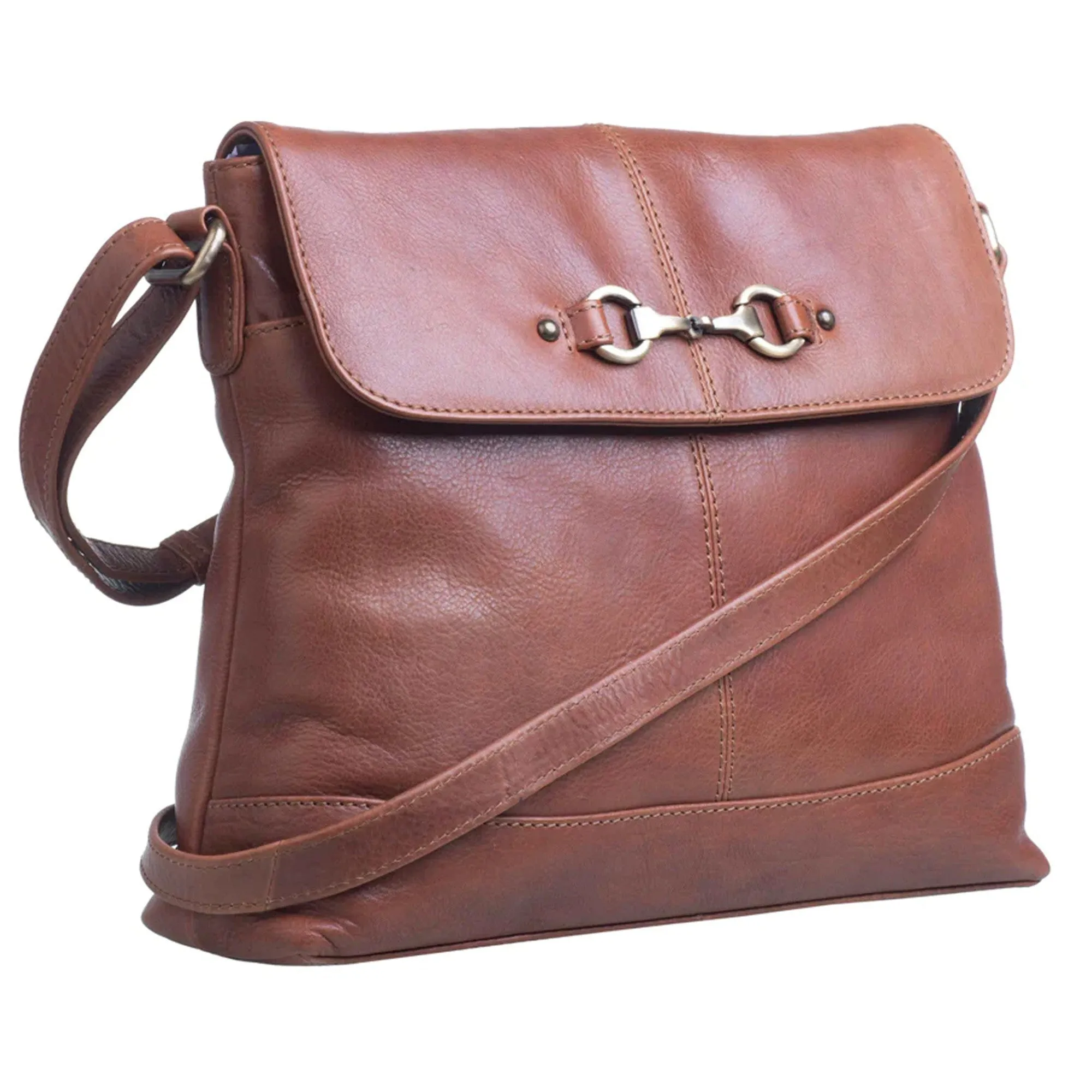 Mala Leather Tan Steed Cross Body Bag