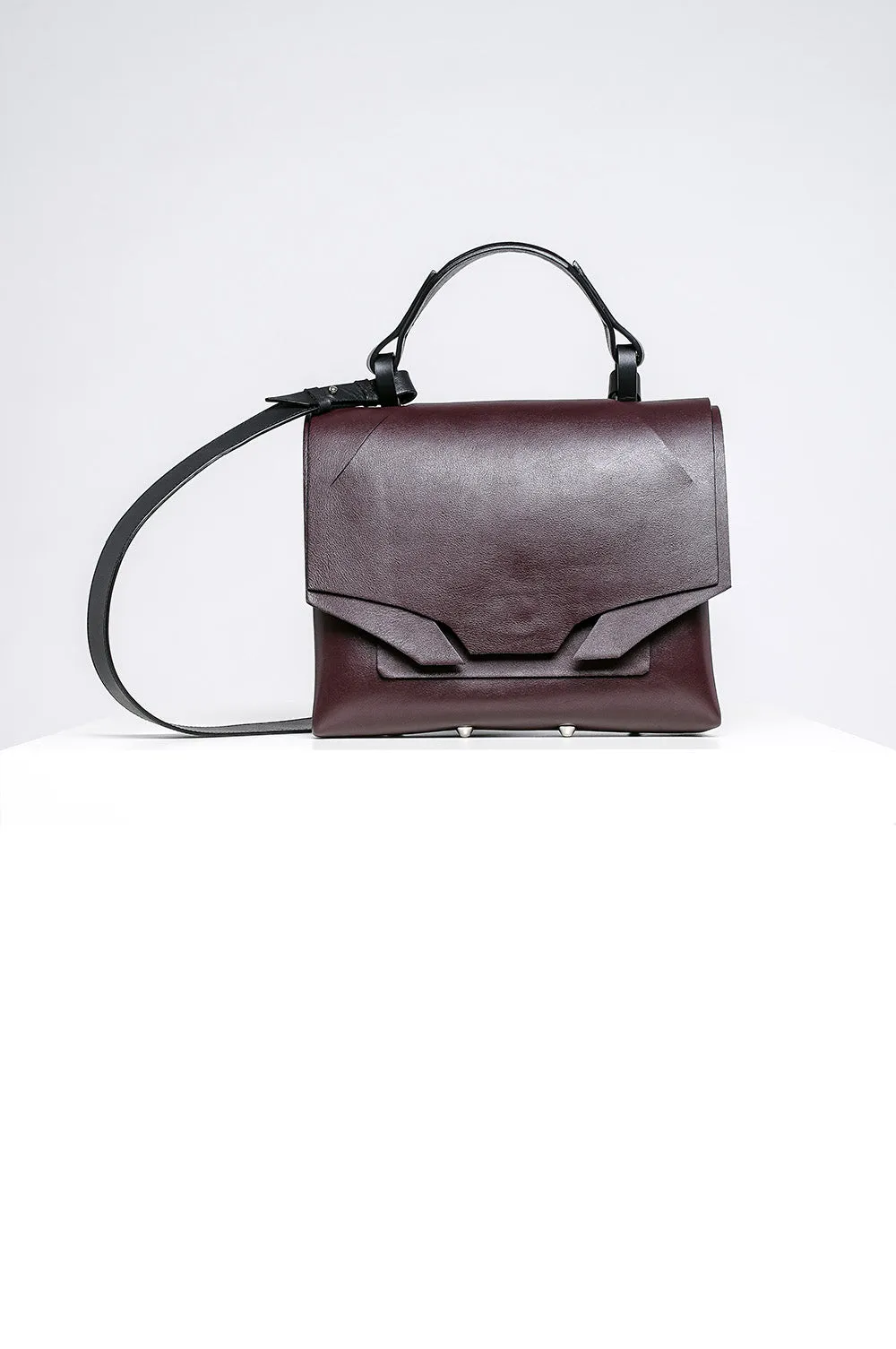 Medium Slashed Bag - Burgundy