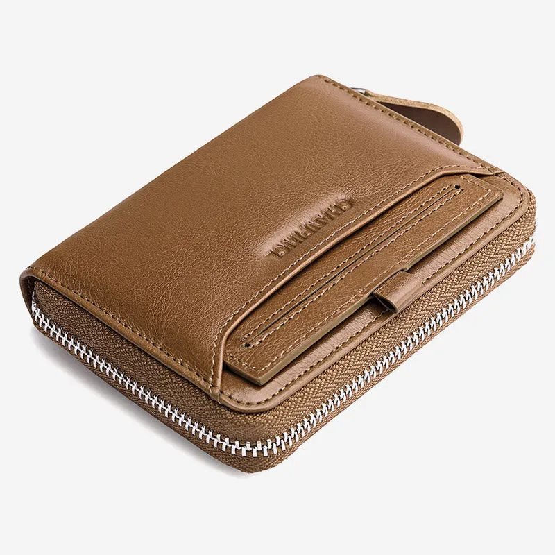 Men Multiple Slots Vertical RFID Shopping Purse Wallet