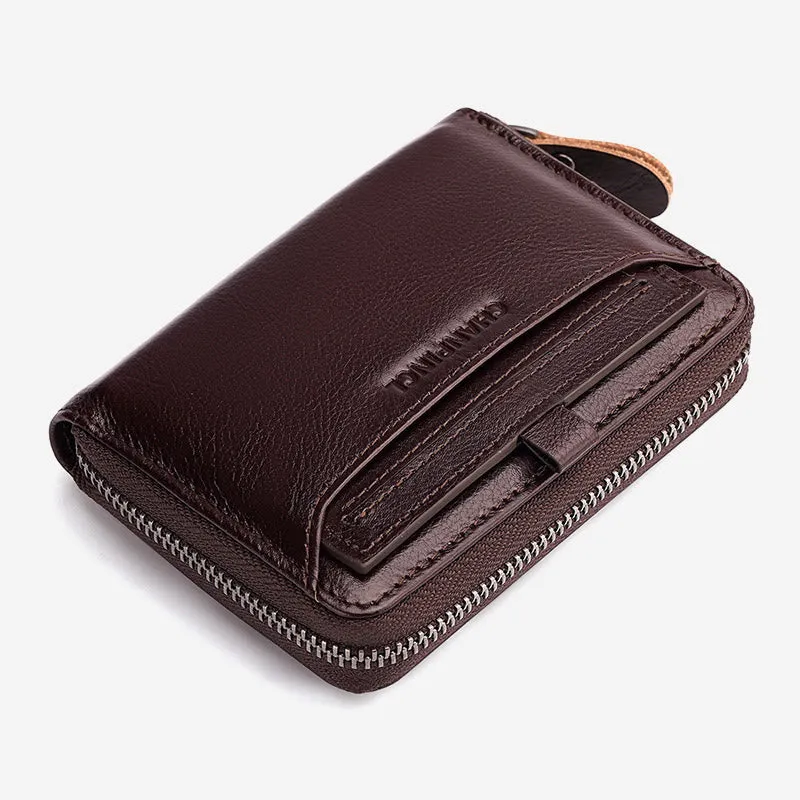 Men Multiple Slots Vertical RFID Shopping Purse Wallet