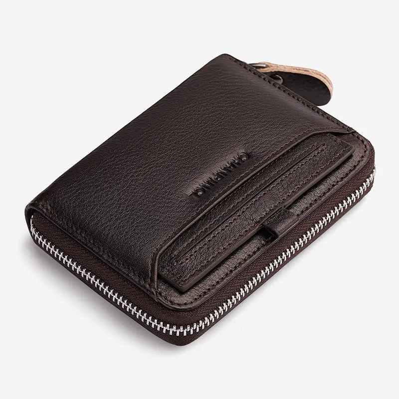 Men Multiple Slots Vertical RFID Shopping Purse Wallet