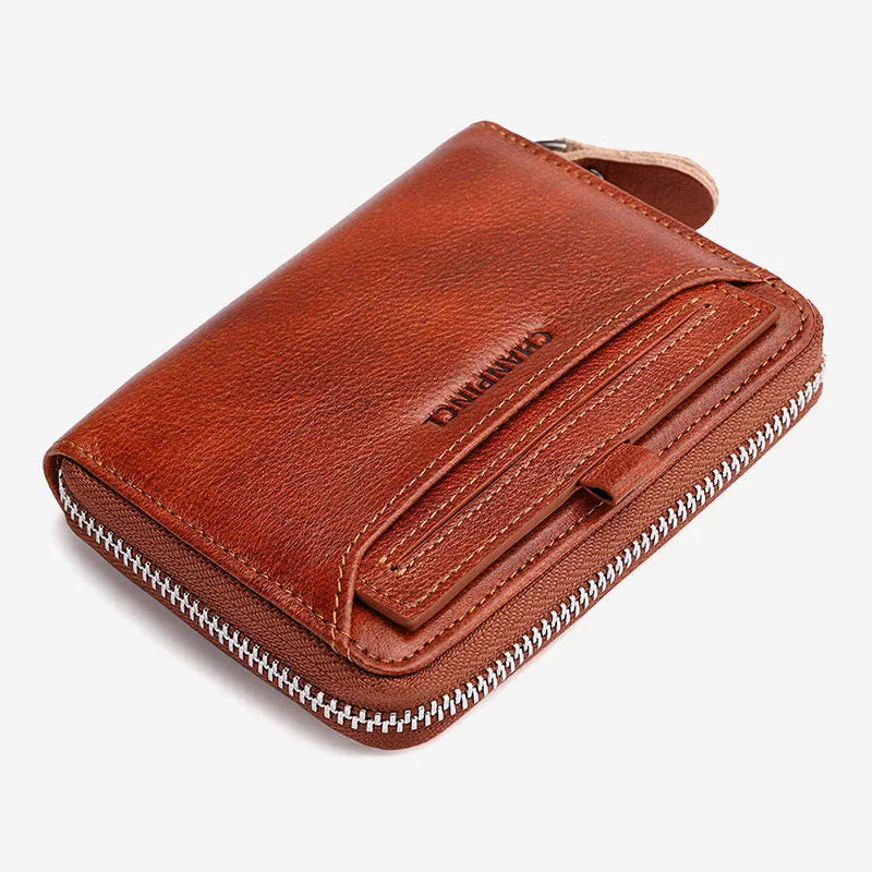 Men Multiple Slots Vertical RFID Shopping Purse Wallet