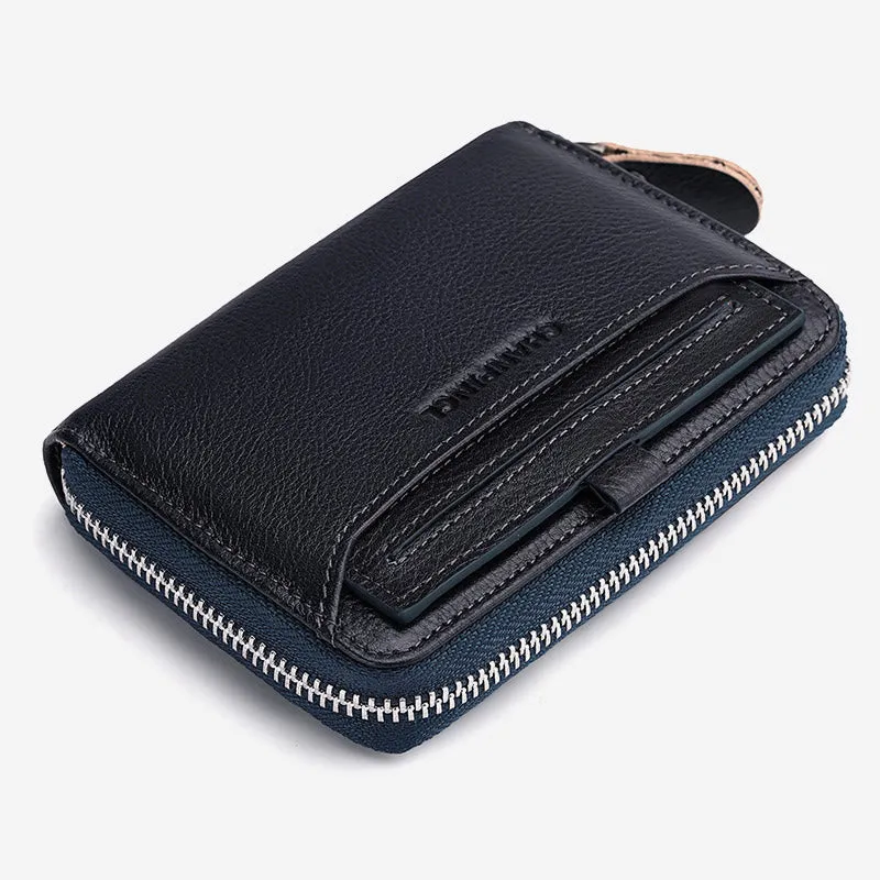 Men Multiple Slots Vertical RFID Shopping Purse Wallet