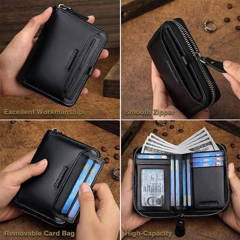 Men Multiple Slots Vertical RFID Shopping Purse Wallet