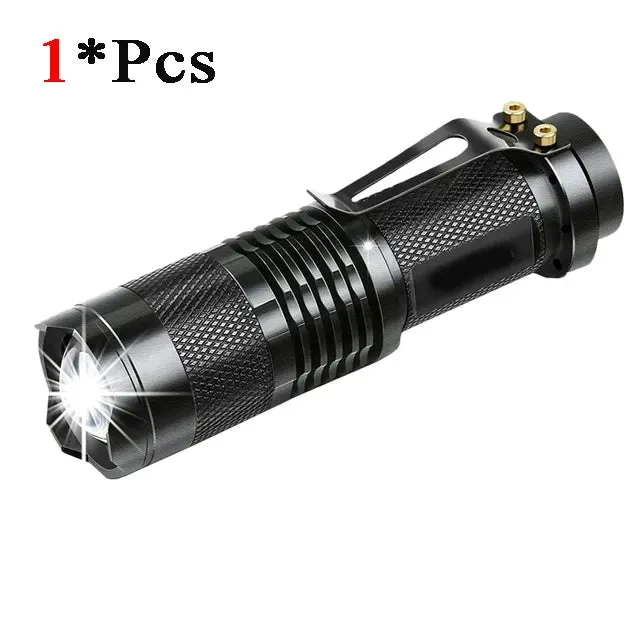 Mini Brightest Led Tactical Flashlights Powerful LED Torch Camping Hunting Fishing Light Lamp Zoomable Flashlight Lantern Lights