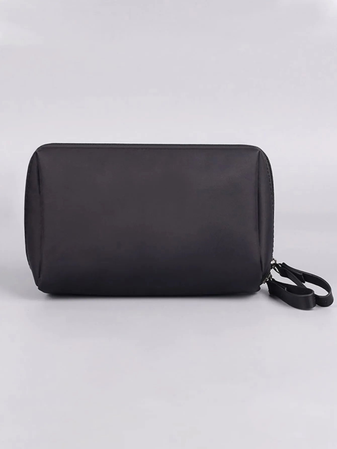 Mini Polyester Cosmetic Storage Bag Black Foldable Makeup Bag Cosmetic Organizer