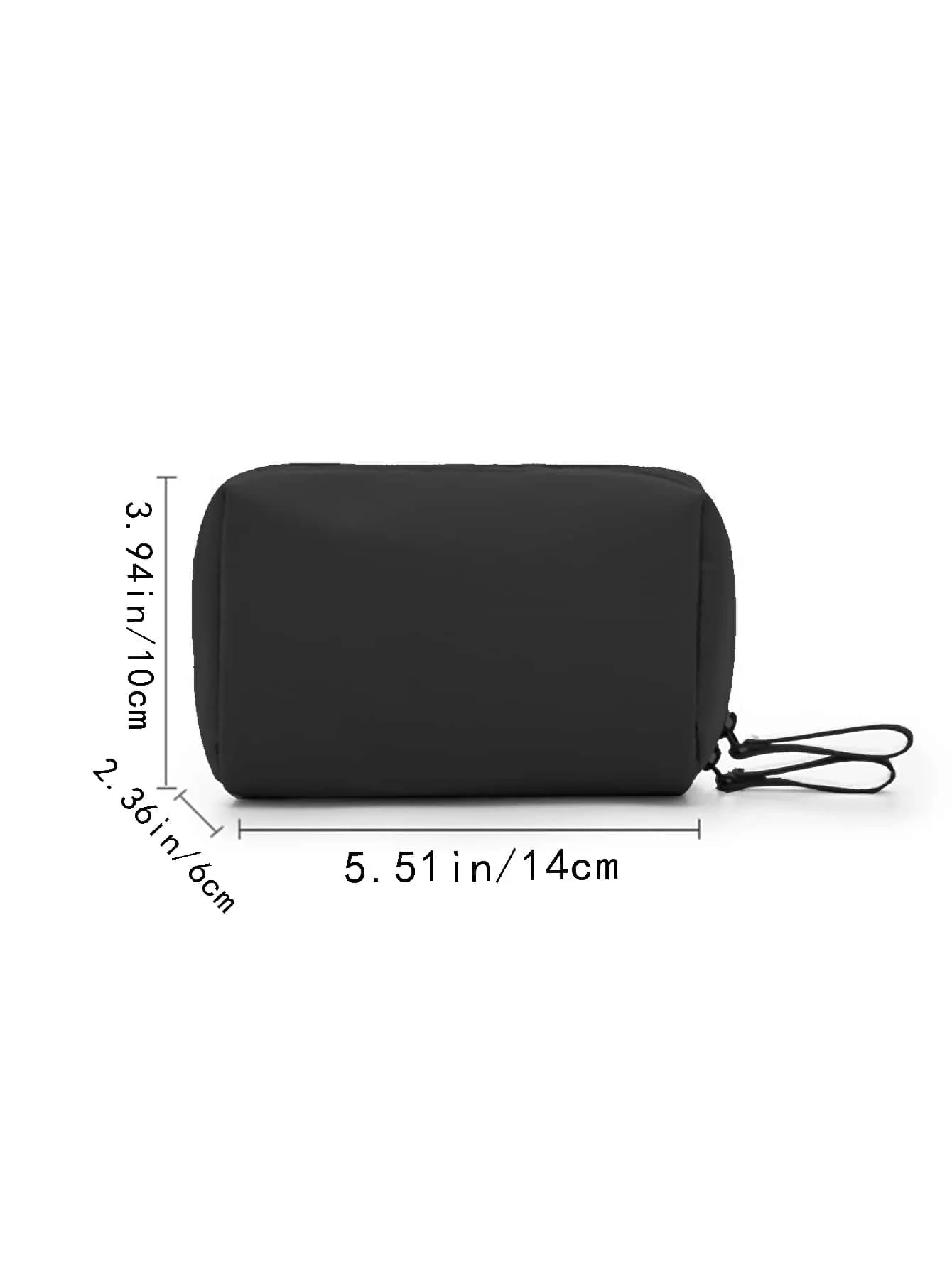 Mini Polyester Cosmetic Storage Bag Black Foldable Makeup Bag Cosmetic Organizer