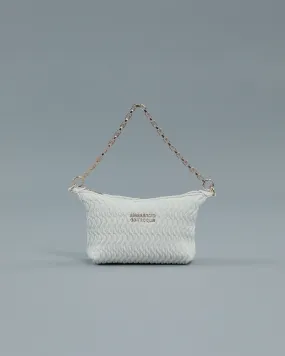 Mini Quilted Shoulder Bag in White