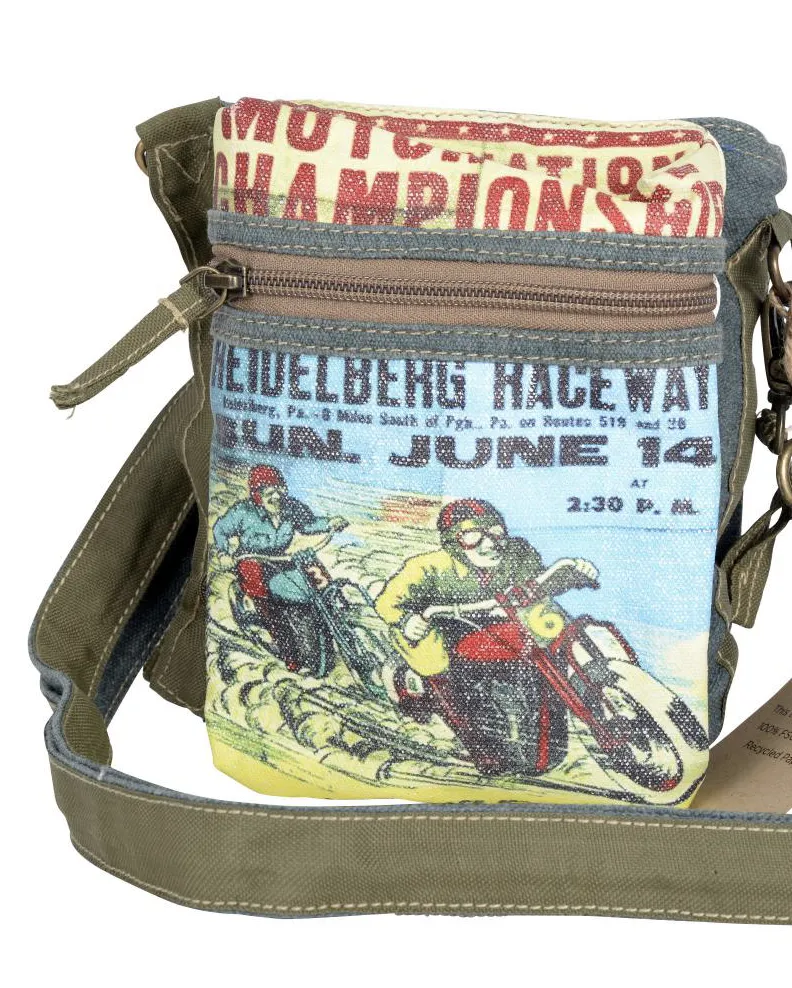 Motorcycle Races 3 Way Crossbody/Shoulder Bag/ Festival Belt