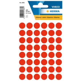 Multi-purpose Labels Round 13mm Red (1866)