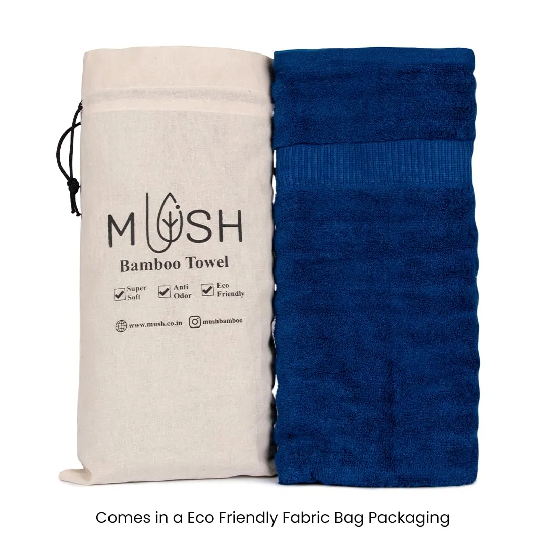 Mush Bamboo Towels Set | Ultra Soft, Absorbent and Antimicrobial 600 GSM (4 Bath Towel, 4 Hand Towel and 4 Face Towel) Perfect for Daily Use and Gifting (Olive, Pink, Navy, & Sky)