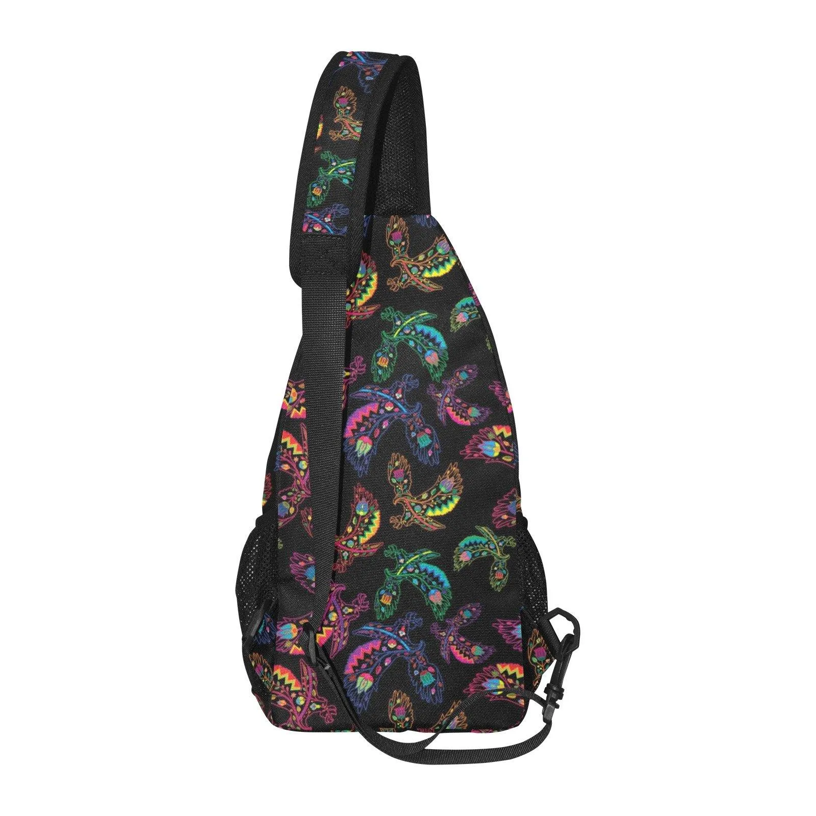 Neon Floral Eagles Chest Bag