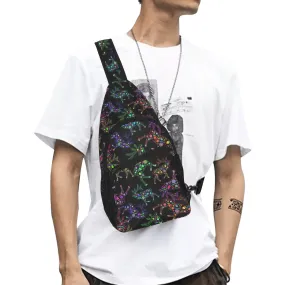 Neon Floral Elks Chest Bag