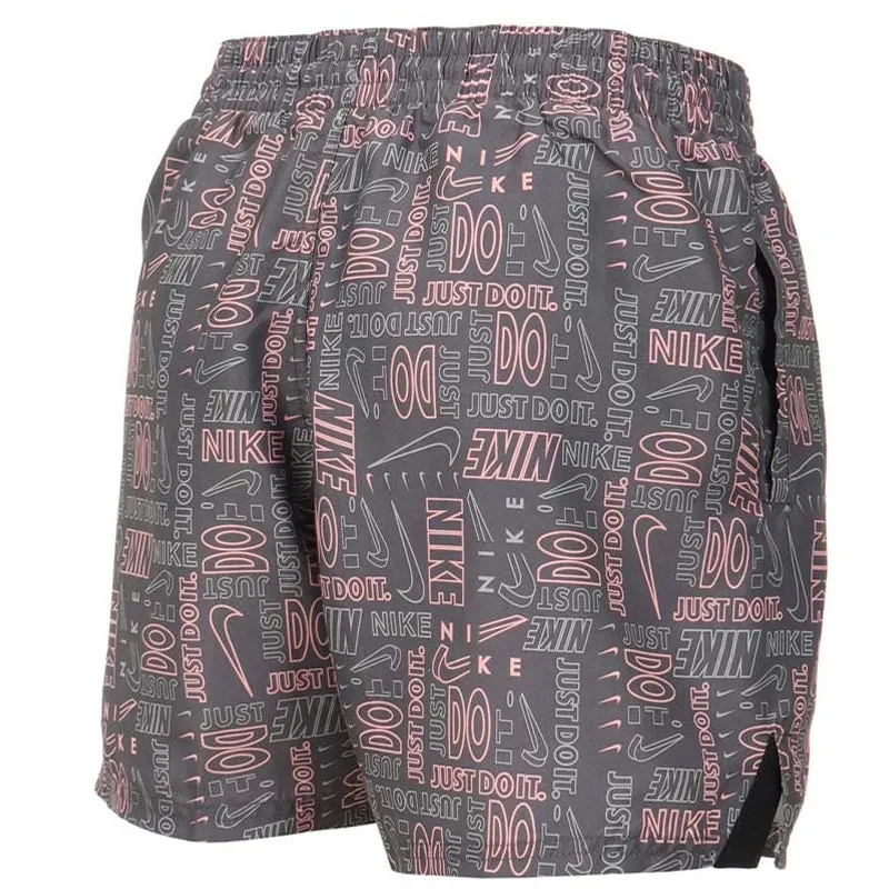 Nike - Men's Swim Logo Mash-up 5" Volley Short (Iron Grey)