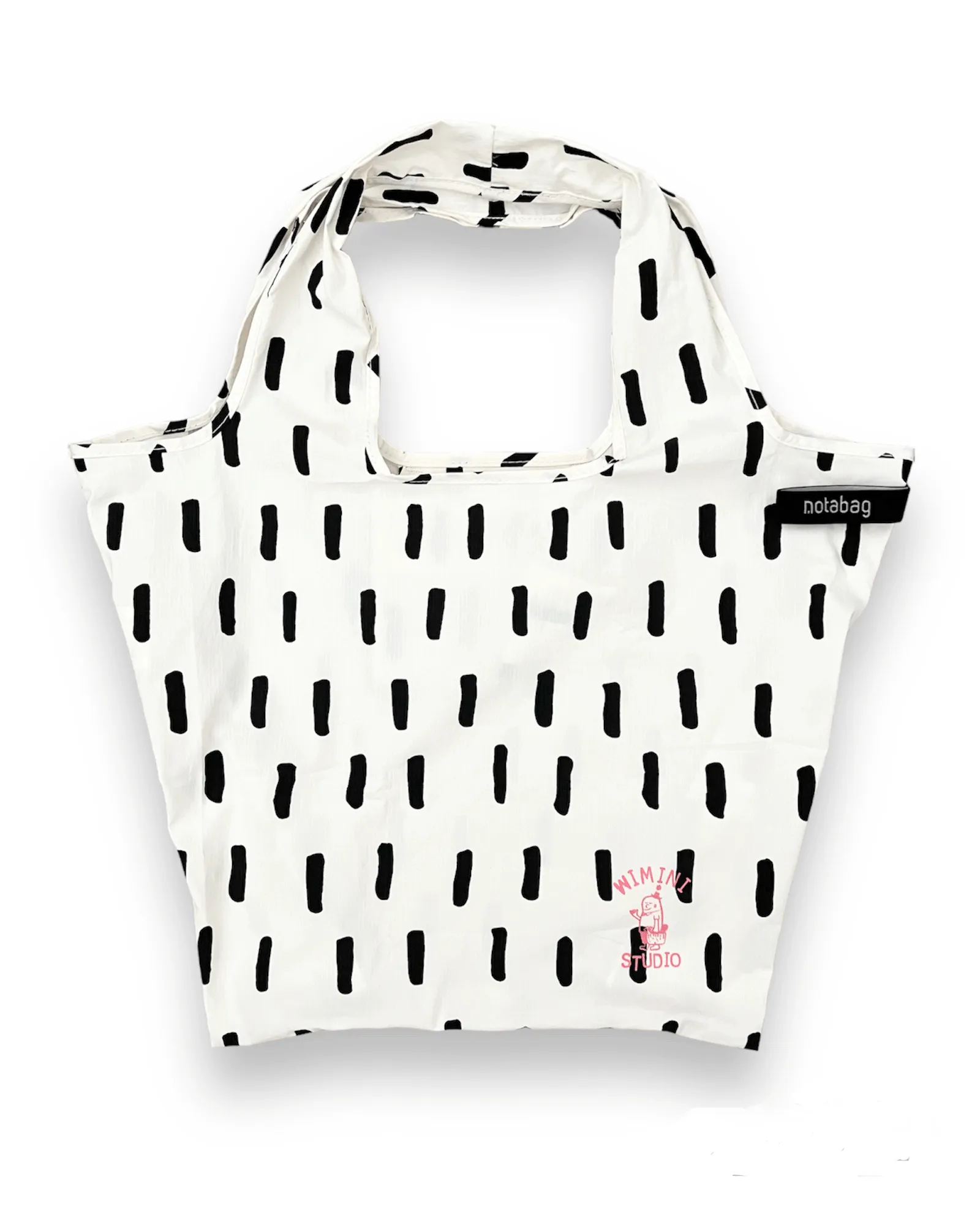 NOTABAG FOLDABLE SHOPPING BAG - BLACK BRUSH