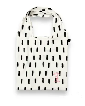 NOTABAG FOLDABLE SHOPPING BAG - BLACK BRUSH