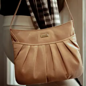 Nude Leather Shoulder Bag