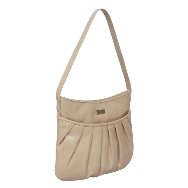 Nude Leather Shoulder Bag