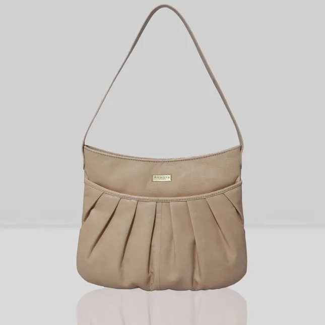 Nude Leather Shoulder Bag