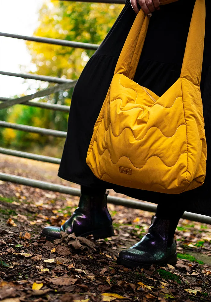 Ochre Quilted Shoulder Popsy Bag