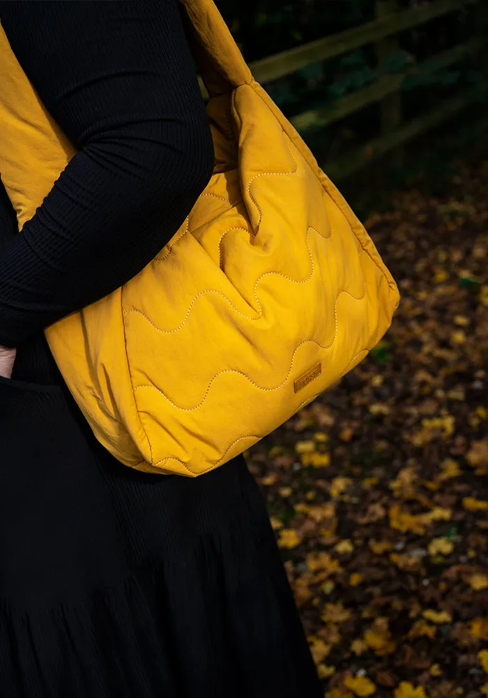 Ochre Quilted Shoulder Popsy Bag