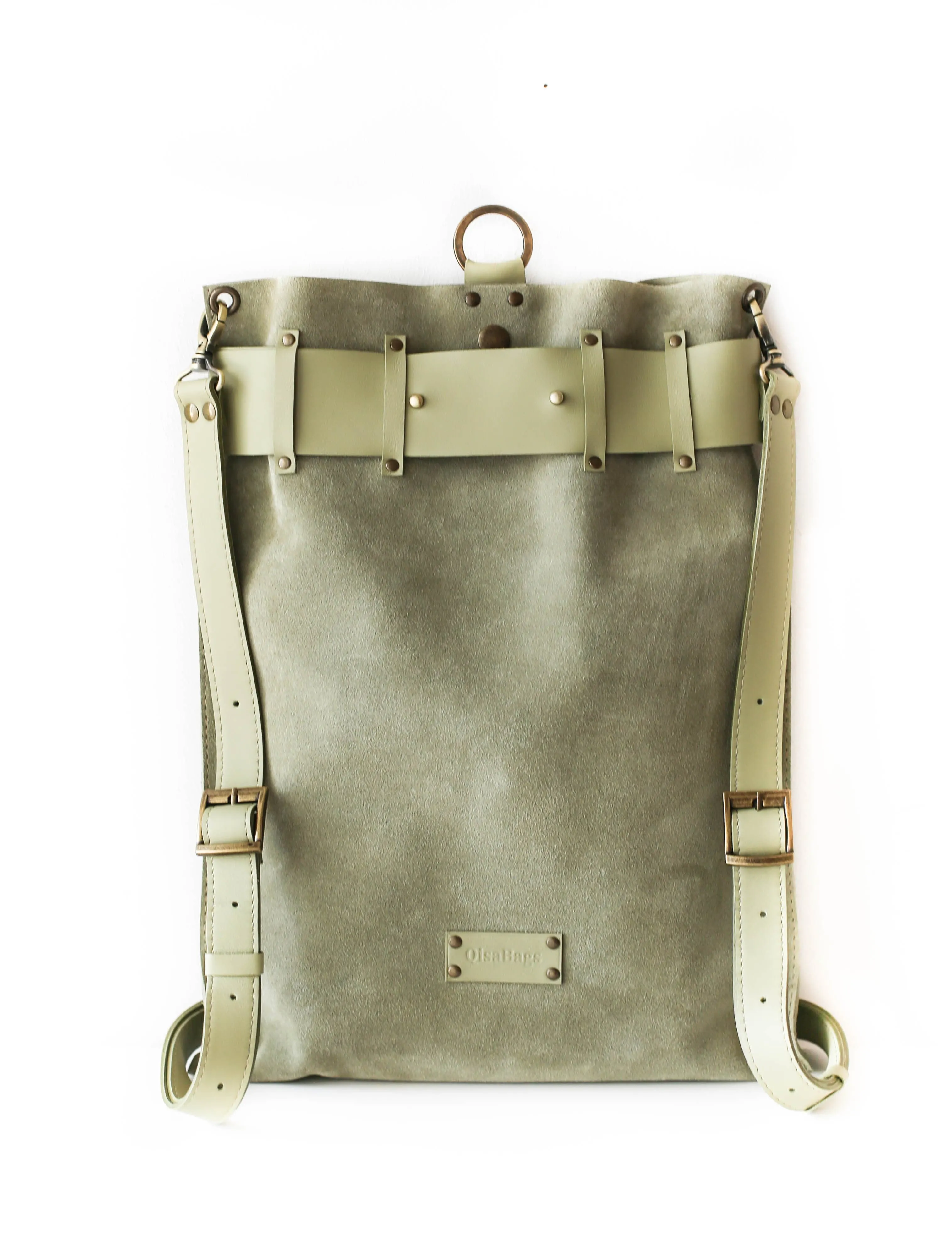 Olive Green Suede Bag