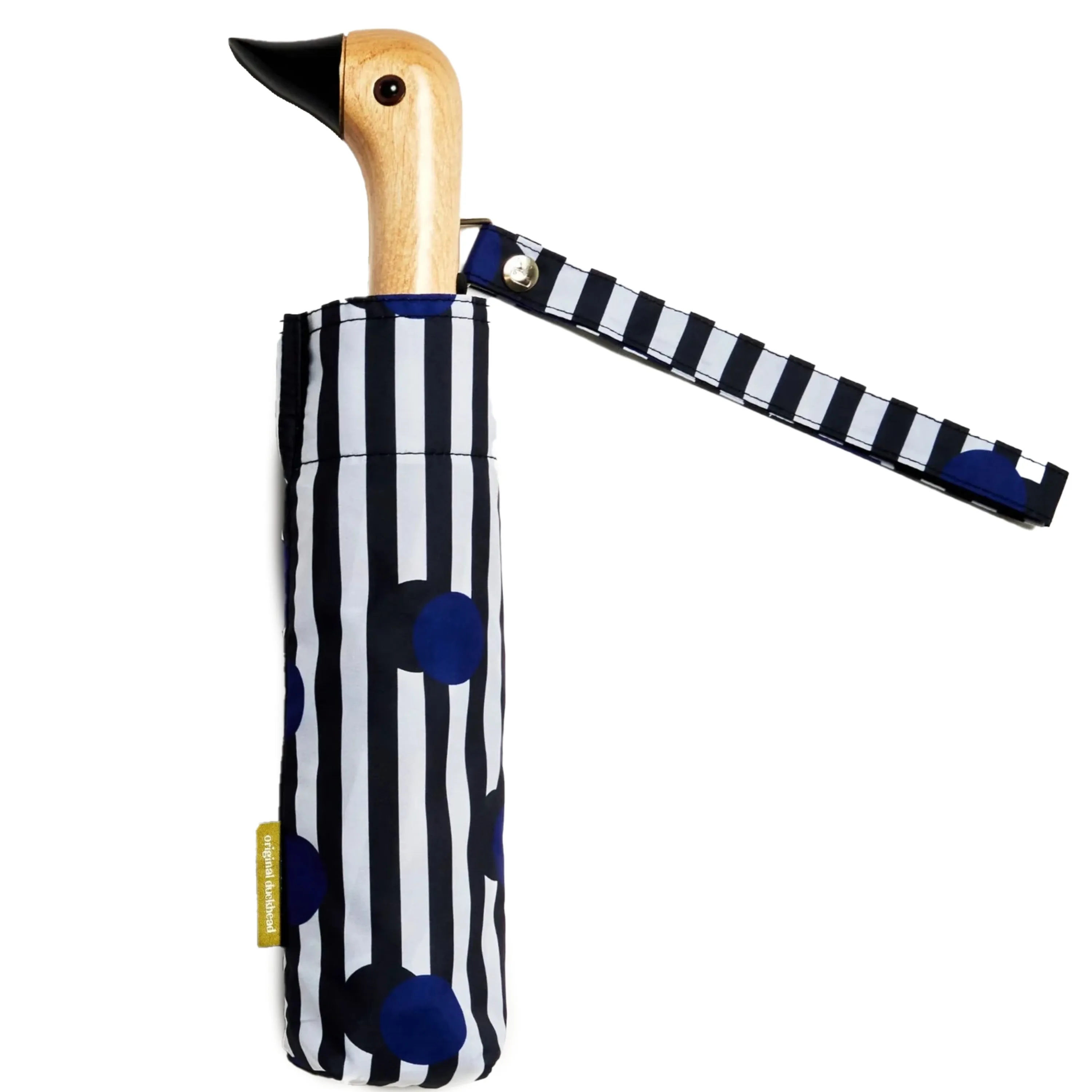 Original Duckhead Auto-Open Eco-Friendly Umbrella – Polkastripe