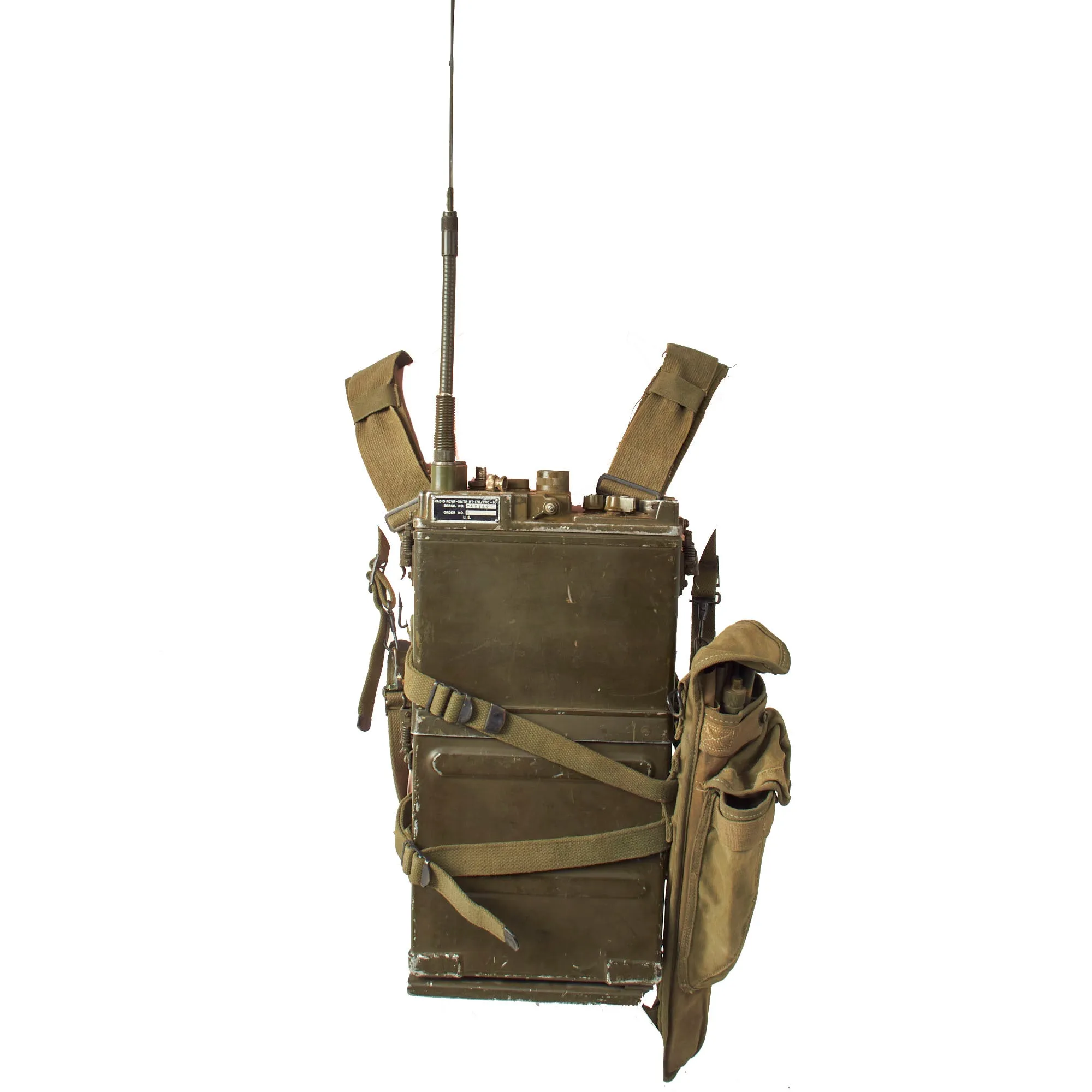 Original U.S. Korean & Vietnam War Era RT-176 AN/PRC-10 Backpack Radio Rig - Serial No. TAD149