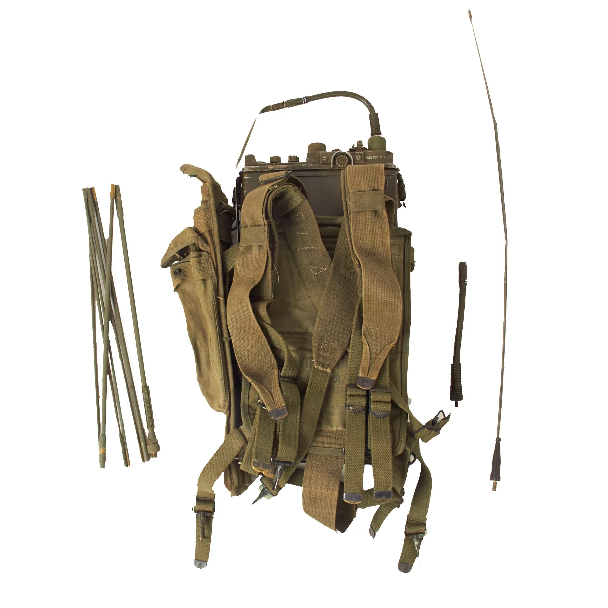 Original U.S. Korean & Vietnam War Era RT-176 AN/PRC-10 Backpack Radio Rig - Serial No. TAD149